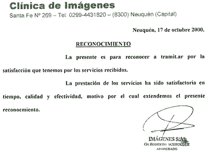 Certificación de Clínica de Imágenes...